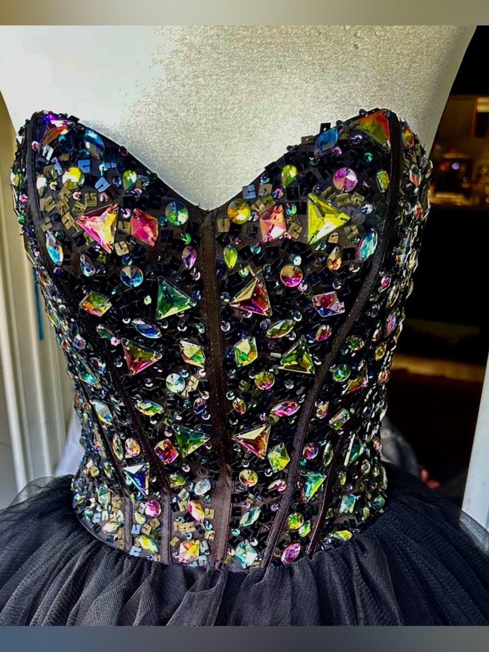 Vintage mini sweetheart dress  black Sz xs